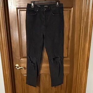Wild Fable Black Distressed Straight Leg Jeans